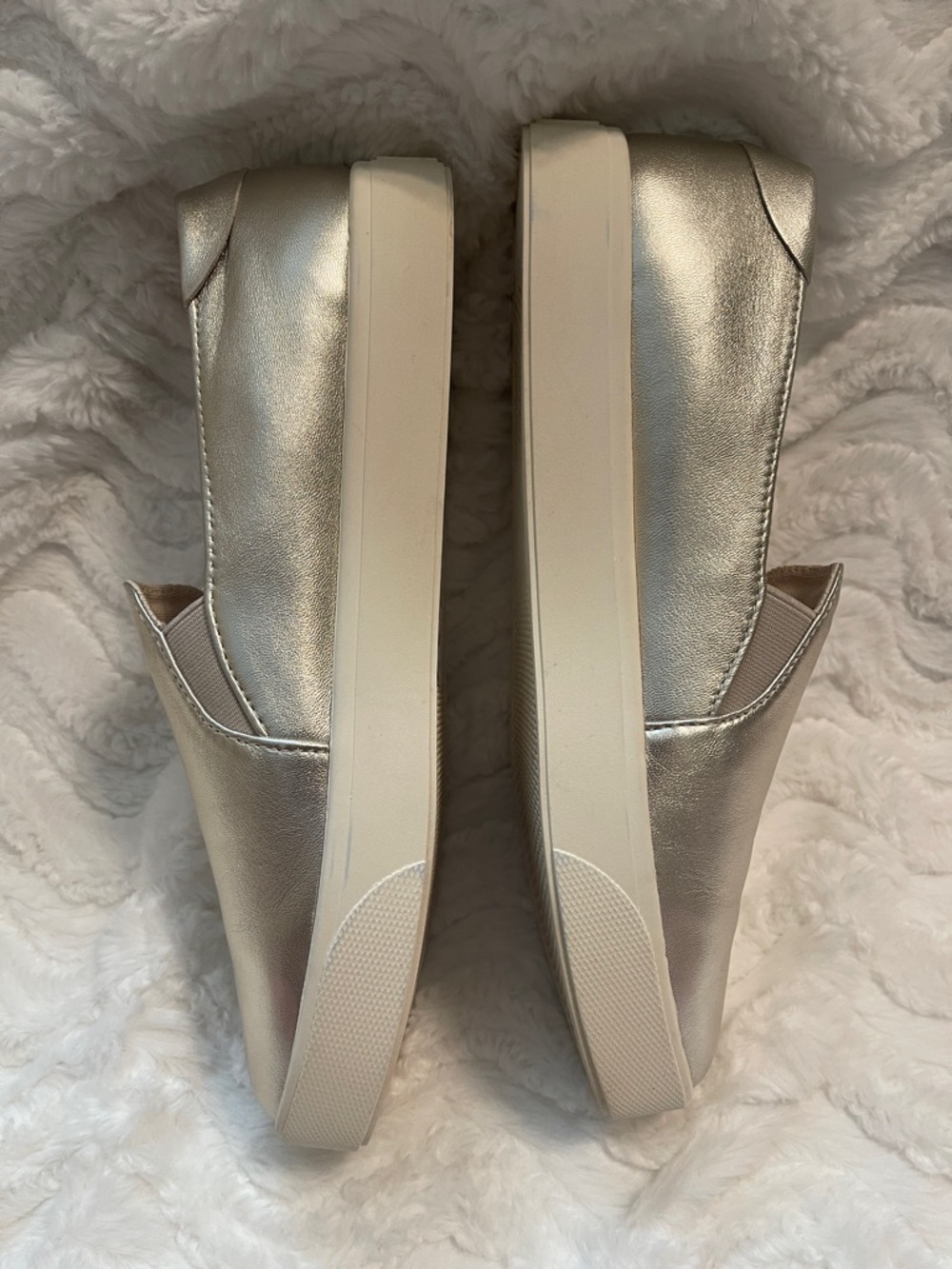 Cole Haan Gold Leather Slip-On Sneakers - Picture 2 of 16